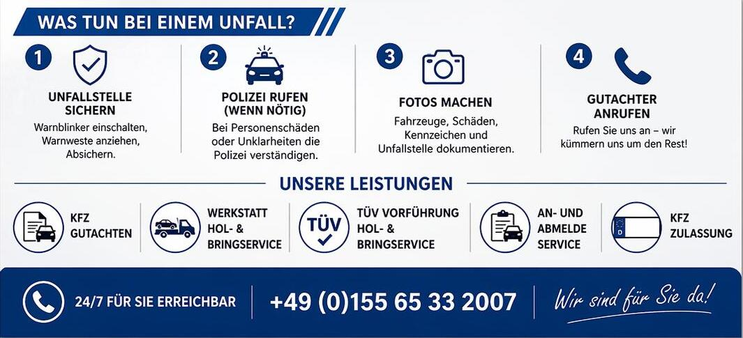 Unfallhilfe und Leistungen von KFZ Gutachter Aydin Unfallhilfe und Leistungen von KFZ Gutachter Aydin in Hagen und Umgebung